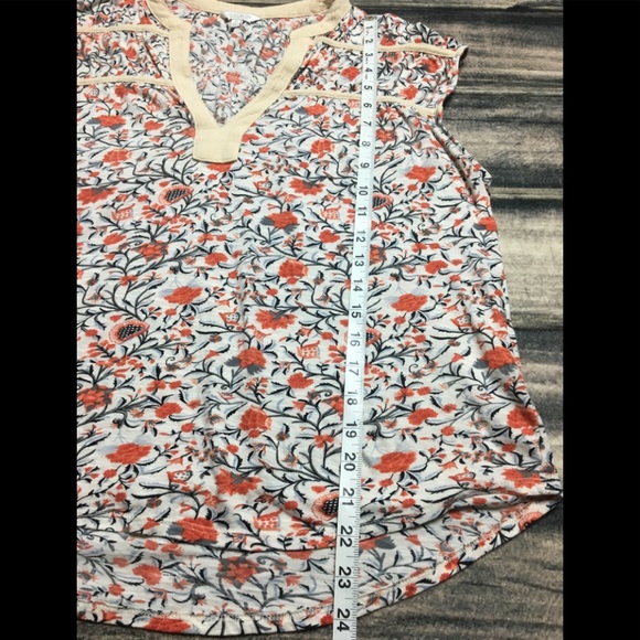 Lucky Brand Boho Top Sleeveless Orange Floral - Picture 7 of 7